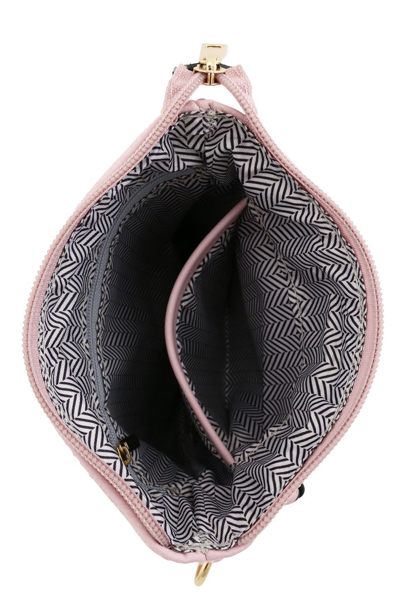 Isabelle Functional Multi Pocket Crossbody Bag (Blush) - Image 5
